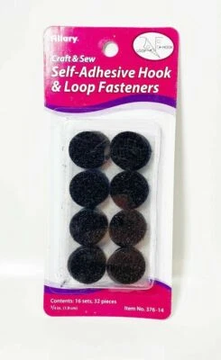 Allary Craft & Sew Self-Adhesive Hook & Loop Fasteners - bLACK - Image 1 of 2