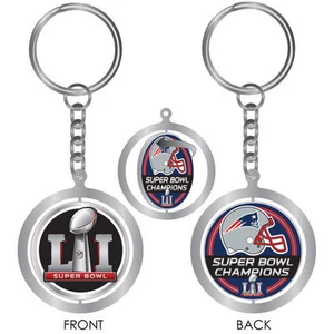 NEW ENGLAND PATRIOTS SUPER BOWL 51 LI CHAMPIONS BANNER KEYCHAIN BRADY EDELMAN - Picture 1 of 1