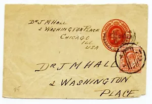 Gran Bretaña ca 1902 Envoltura de correo misterioso mejorada a Chicago, Illinois EE. UU. Q2 - Imagen 1 de 3