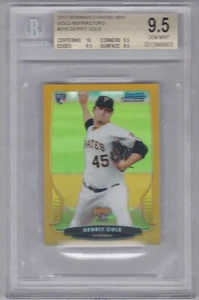 2013 Bowman Chrome Prospects Gerrit Cole Gold Refractor Rookie Card /50 BGS 9.5 - Picture 1 of 2