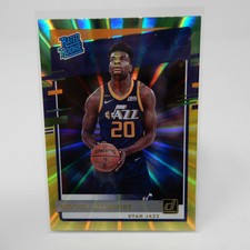 2020-21 Donruss Udoka Azubuike Green Yellow Laser Rated RC Utah Jazz #214