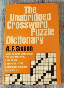 The Unabridged Crossword Puzzle Dictionary by A.F. Sisson (1963, Hardcover) - Imagen 1 de 17