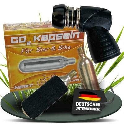 1 x Co2 Fahrradpumpe inkl. 12 Gewindekapseln, Druckluftpumpe, Luftpumpe, Pumpe  - Bild 1 von 4