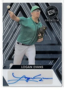 2024 Leaf Press Pass Premium RC AUTO Logan Evans! Mariners Rookie Autograph /199 - Afbeelding 1 van 2