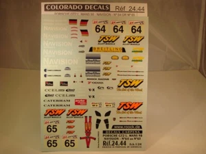 DECALS 1/24 PORSCHE GT2 - #64 ou #65 - "NAVISION" LE MANS 1998 - COLORADO  2444 - Picture 1 of 1