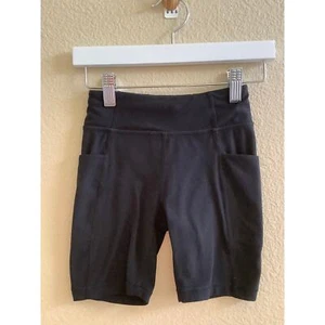 Athleta Girl black Stash Your Treasure Biker Shorts Sz XS - Picture 1 of 3