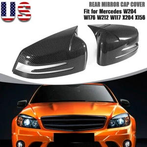 Cubierta del espejo retrovisor lateral de fibra de carbono para Mercedes W204 W212 W117 C Clase E - Imagen 1 de 7
