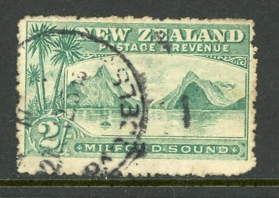 New Zealand 1898 - 2' Unwatermarked Scott #82 VFU Y500 - Image 1 of 2