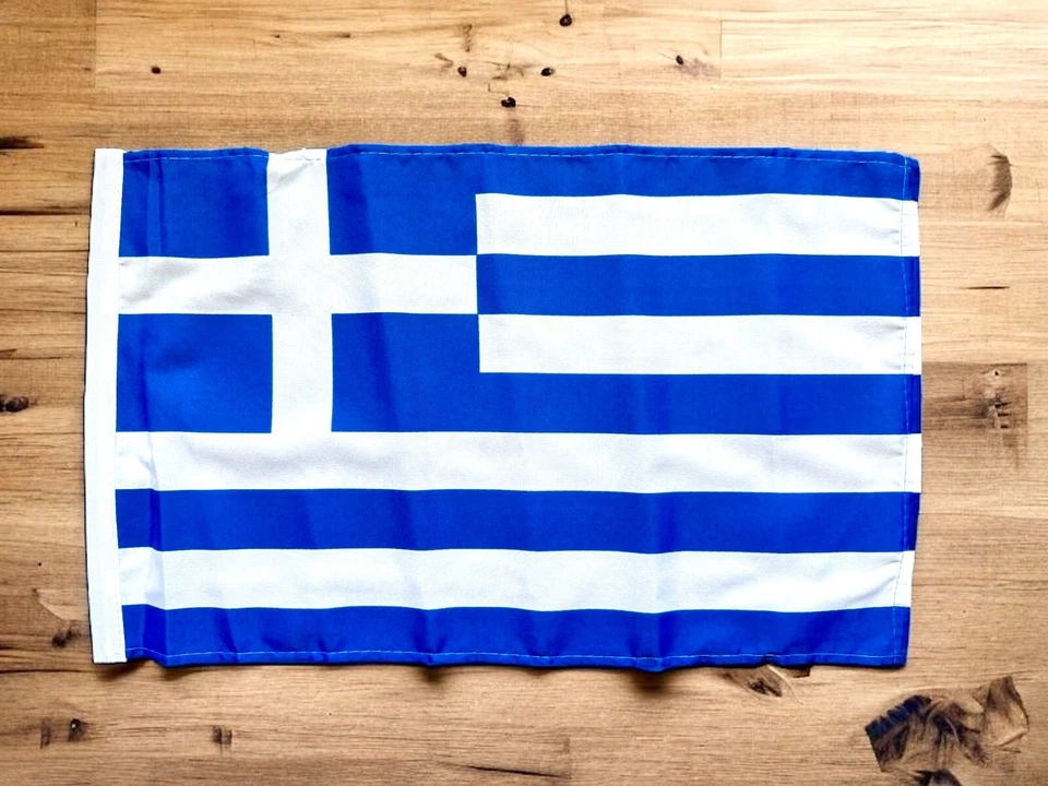 GREECE FLAG 18" X 12" for boats treehouses caravans boat caravan flags GREEK - Image 1 of 1
