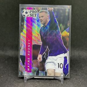 2021 Wayne Rooney Pro Set Metal Soccer Card Refractor PINK WAVE /30 SP England