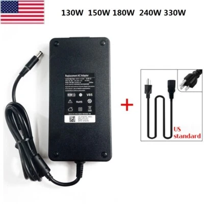 Laptop Charger for Dell R1 R2 Gaming G3 G7 Power Adapter 130/150/180/240/330W - Image 1 of 4