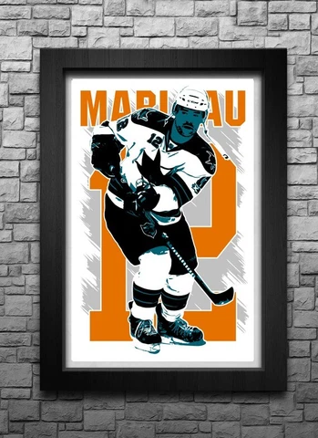 PATRICK MARLEAU art print/poster SAN JOSE SHARKS FREE S&H! JERSEY Cover