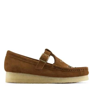 Clarks Women Wallabee T Bar Brown Suede 26183079 - Picture 1 of 1