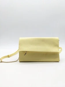 INC Averry pebbled faux-leather tunnel crossbody bag clutch wallet YELLOW/BUTTER - Picture 1 of 12