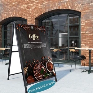 Double Sided A-Frame Sign 60x90cm Sidewalk Plastic Poster Board Outdoor Display - Picture 1 of 11