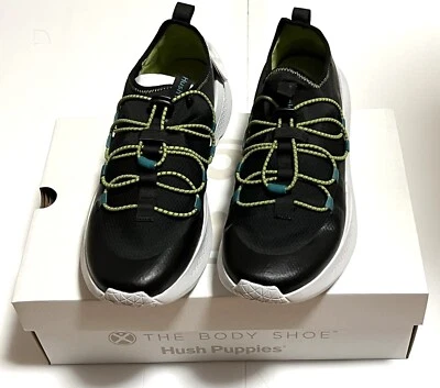 Hush Puppies Men's Spark Bungee Bold Black Memory Form Sneakers Sz 10 W & 11 W - Image 1 of 4