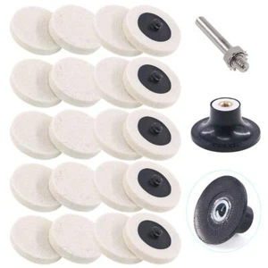 20Pcs 50mm Wool Felt Polishing Buffing Wheel Abrasive Grinding Head + 1Pcs Pad - Picture 1 of 6