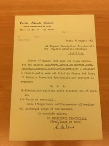 Lettera firmata da Luigi De Caro - Imagen 1 de 1