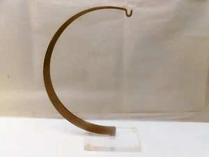 Gold Metal & Clear Crystal Block Hanger Display Detachable 1/2 Moon 10.5"H x 7.5 - Picture 1 of 5