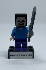 LEGO MINECRAFT STEVE MINIFIGURE w/SWORD min009 [21167]  - Picture 1 of 3
