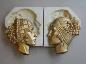 Two Brand New Silicone Rubber Moulds Decorative Art Decor Style Wall masks - Picture 1 of 6