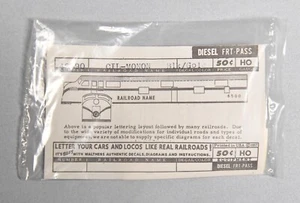 WALTHERS TRAIN DECALS HO CIL CHICAGO, INDIANAPOLIS  AND LOUISVILLE MONON  42-90 - Picture 1 of 2