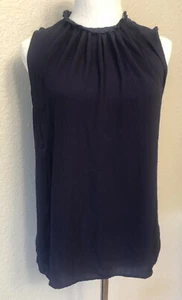 NWT Ann Taylor Loft Eggplant Purple Sleeveless Dress Shirt S $39.50 Keyhole Back - Picture 1 of 10