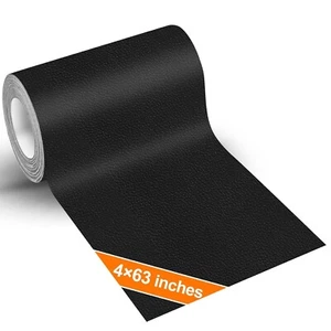 Leder Reparaturset, 4×63" schwarz selbstklebender Flicken für Autositz & Couch Fix - Bild 1 von 6