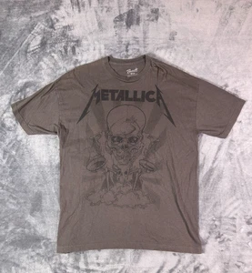 Metallica Bravado Skull Graphic Band T-Shirt Brown XL Heavy Metal Rock - Picture 1 of 8