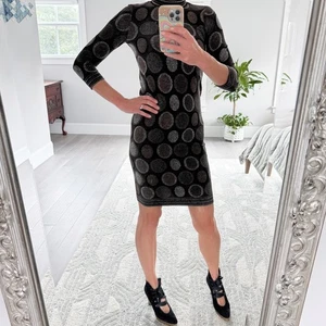 Wolford figurbetontes knielanges Kleid | Tupfenmuster Größe S - Bild 1 von 9