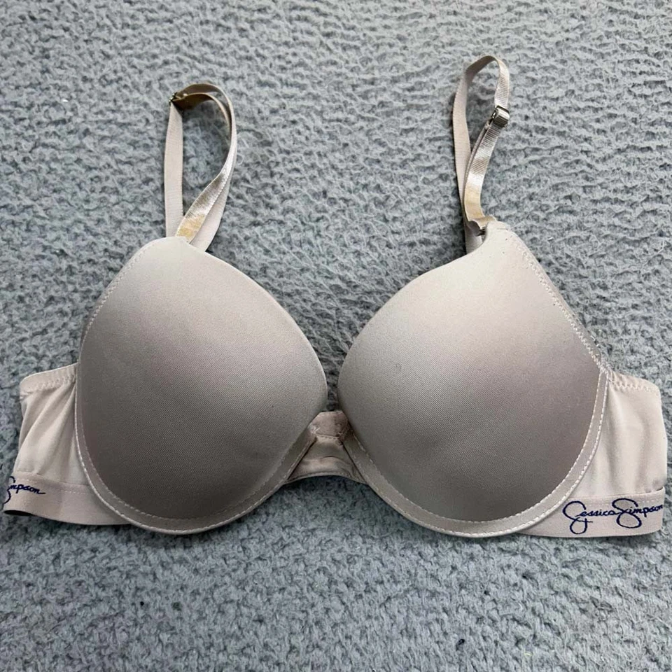 Jessica Simpson 胸罩 34B T 恤文胸光滑日常 — 第 1/4 张图片