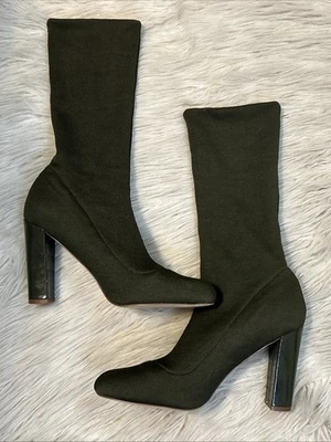 Madden Girl Andie Olive Green Mid Calf Stretchy Slouch Tall Boots Size 10 - Image 1 of 4