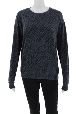 Sudadera Pullover Sundry Mujer Estampado Animal Cuello Redondo Manga Larga Azul Marino Talla 0 Foto 1 de 4