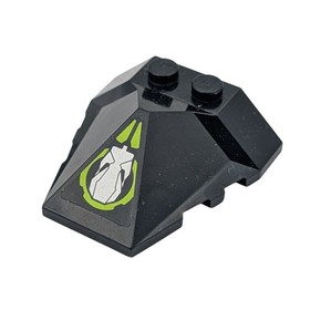 LEGO wedge black/lime green 47757pb10 robot Exo-Force set 8101