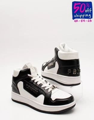 UVP 340€ PHILIPP PLEIN SPORT Sneaker US7 UK6 EU40 Logo High Top Schnürer - Bild 1 von 4