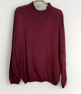 St Croix XL Pullover Cotton Microfiber Collared Long Sleeve Button Sweater Shirt - Picture 1 of 10