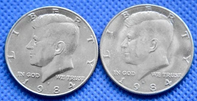 1984 P+D - Brilliant Uncirculated - Kennedy Half Dollars    #N1441 - Image 1 of 3