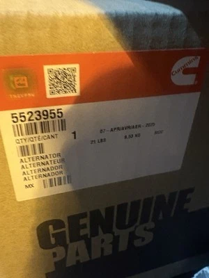 alternador cummins 5523955 Foto 1 de 2