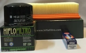 Service Kit Pour Gilera 500 Nexus / Sp ( Air/Huile Filtre Et Iridium Spark Prise - Picture 1 of 8