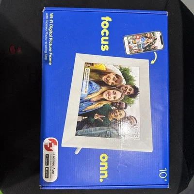 Onn. 100147212 10" Wi-Fi Digital Picture Frame, White - Image 1 of 2