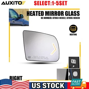 Fit Toyota Tundra 2007-2020 Sequoia 2008-2017 Passenger Heated Mirror Glass 1-5X - Picture 1 of 24