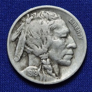 1919 Büffelnickel 5 Cent. Sehr fein. - 938 - Bild 1 von 2