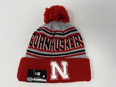 Gorro New Era Adulto Nebraska Cornhuskers Escarlata Pom Marca Foto 1 de 2