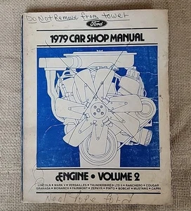 1979 Ford Car Shop Manual Engine Volume 2 (Service/Repair Manual) Used Fair - Bild 1 von 4