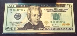 20 USD 2004 sin circular. Nota - # 00000735 - Cleveland - Como Nuevo - Imagen 1 de 2