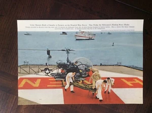 1953 vintage original magazine photo Casualty Lands On Hospital Ship “Haven” - Picture 1 of 1