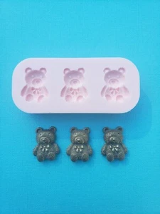 Teddy Bears Silicone Mold for Resin, Candy, Fondant, Clay, Soap, Jewelry, A469 - Picture 1 of 8