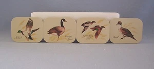 Avon Chesapeake Duck Coasters VTG Set Of 4 Felt Back 1981 Goose Pintail Mallard - Picture 1 of 6