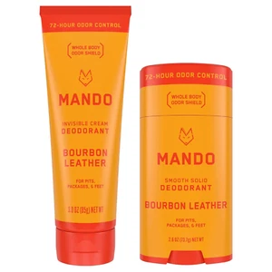 Bourbon Leather Body Deodorant - 72 Hour Odor Control, Aluminum Free, Baking Sod - Picture 1 of 12