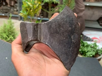 18's Ancient Indian Old Hand Forged Axe Blade Tool Wood Cutting Axe Head Hatchet - Image 1 of 4